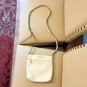 Michael Kors Riley Leather Crossbody White